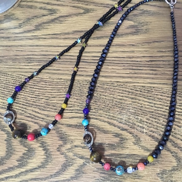 Solar System handmade beaded planet necklace - Picture 6 of 6